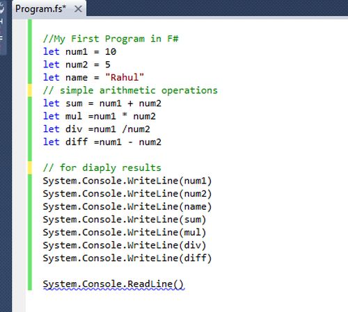 f sharp program code